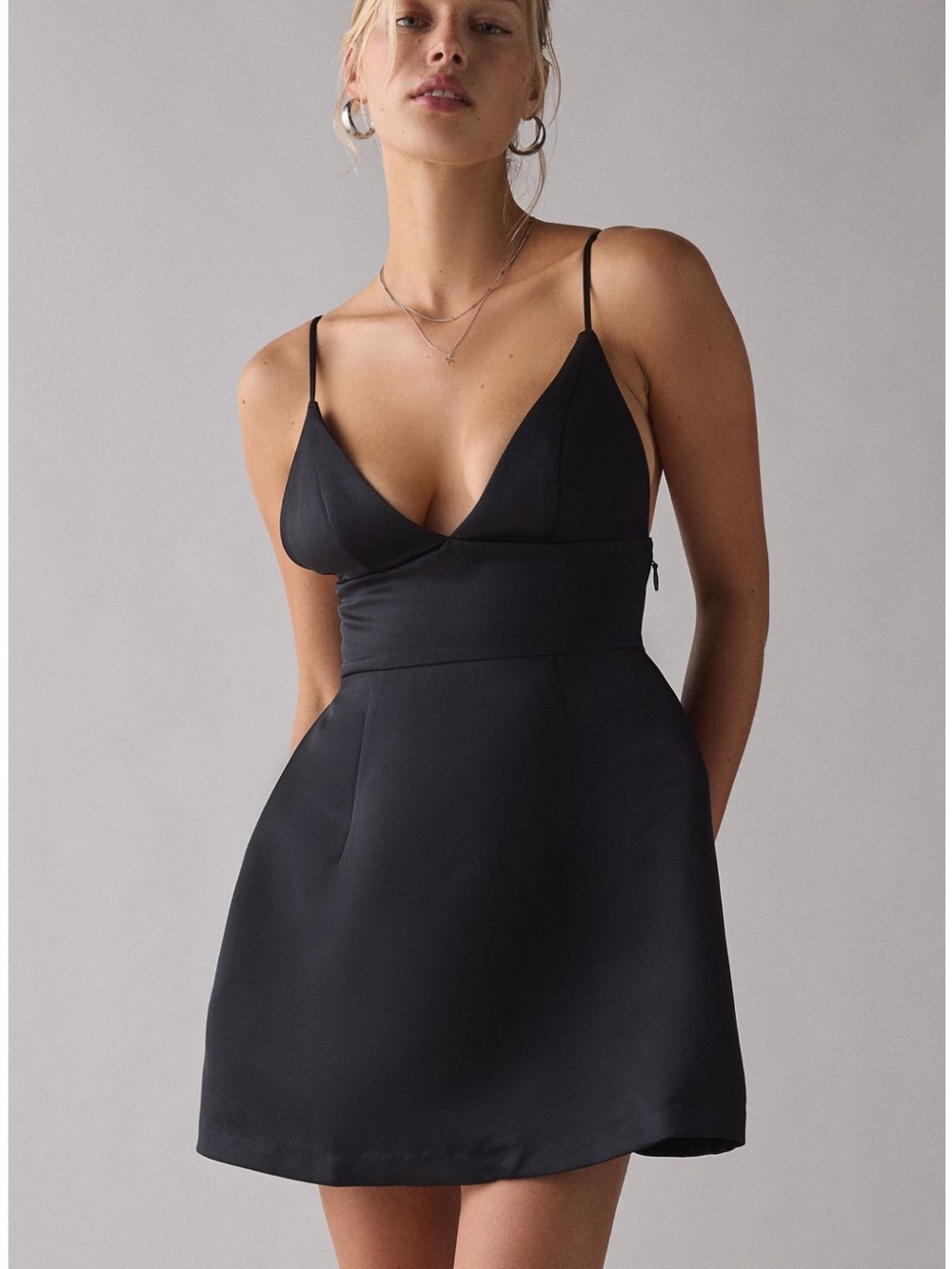Kimchi Blue Petit Fours Black Mini Dress, NWT